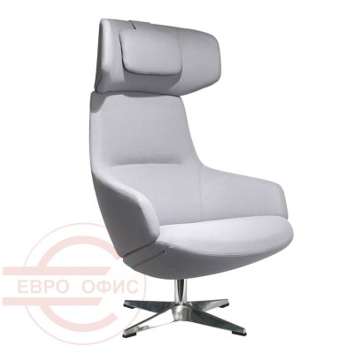 VIP070A Кресло лаунж  Евро Офис, обивка ткань (Бежевый)