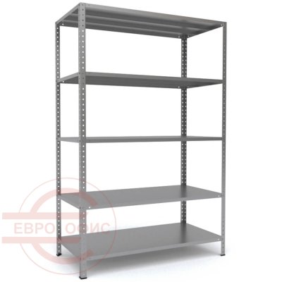 MS-185x100x60 Металлический стеллаж ПРОМЕТ, 5 (Серый полуматовый (RAL 7038))