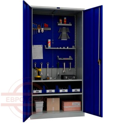 ТС 1995-042000 Шкаф инструментальный лёгкий ТС ПРОМЕТ (Корпус (RAL 7038), дверь ящика (RAL 5002).)