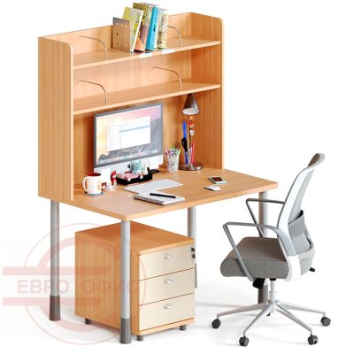 HAD012R + HAC9122 + HAP0303N Растущий стол на металлокаркасе ILOOM (Бук)