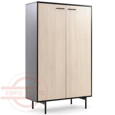 240H002 15/15/15/DY/15/15 (7016) Гардероб + открытые полки Profoffice RING (Дуб светлый, графит, антрацит)