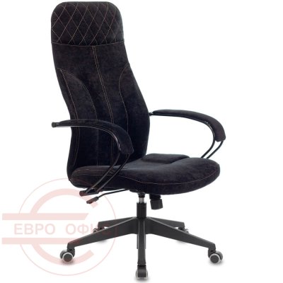CH-608Fabric Кресло для руководителя  Бюрократ, обивка ткань (Черный (Light-20))