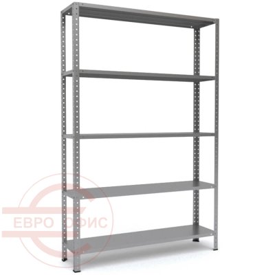 MS-185x120x30 Металлический стеллаж ПРОМЕТ, 5 (Серый полуматовый (RAL 7038))