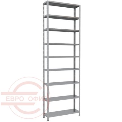 300x100x30 Металлический стеллаж MS HARD, 9 (Cерый полуматовый (RAL 7038))