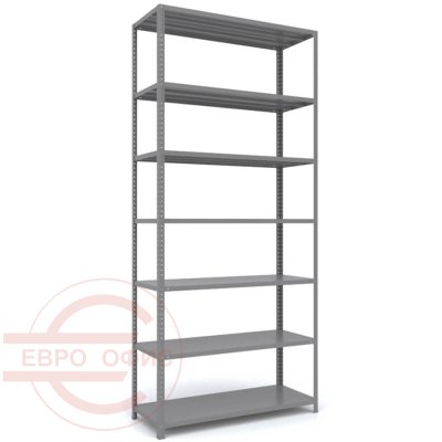 MS_220x100x40 Металлический стеллаж ПРОМЕТ, 7 (Cерый полуматовый (RAL 7038))