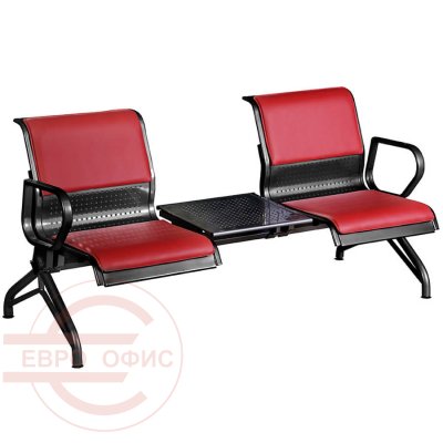 КРУИЗ 2П МС3/1-03 Многоместная секция  COMFORUM, обивка экокожа (Красный)