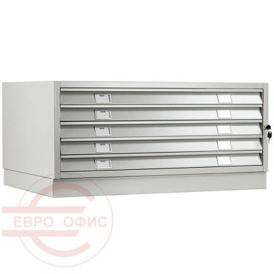 A0-05/3 (низ) Картотека большого формата ПРОМЕТ, ключевой (Серый полуматовый (RAL 7038))