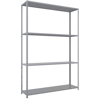 MS-220x150x40 NEW Металлический стеллаж ПРОМЕТ, 4 (Серый полуматовый (RAL 7038))