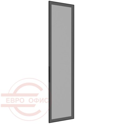 Ts-09.1 Дверь стеклянная высокая Мебель Стиль Time.S (Рама черная / стекло тонированное)