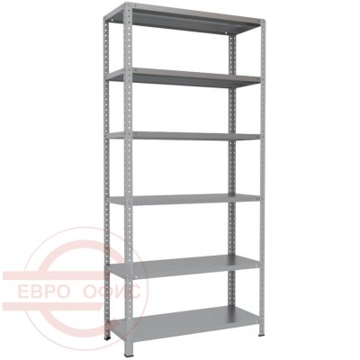 200x100x40 Металлический стеллаж MS HARD, 6 (Cерый полуматовый (RAL 7038))