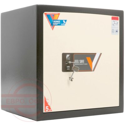 КАРАТ 46 NEW Взломостойкий сейф VALBERG, ключевой (Корпус темно-коричневый (RAL 8019); дверь – бежевый (RAL 1015))