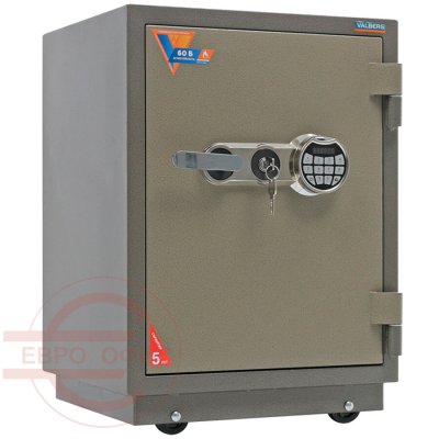 FRS-66T EL Огнестойкий сейф VALBERG, электронный кодовый + ключевой (Молотковая эмаль - коричневая)