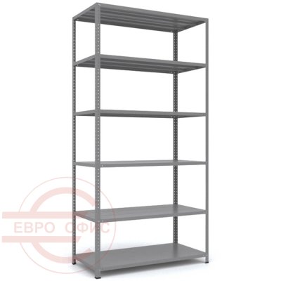 MS_200x100x50 Металлический стеллаж ПРОМЕТ, 6 (Cерый полуматовый (RAL 7038))