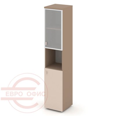 ES.SU-1.4R (R) Шкаф высокий узкий правый RIVA Estetica (Латте/Капучино/Сатин матовый)