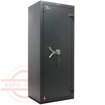 ФОРТ 1668 EL Взломостойкий сейф VALBERG, электронный кодовый + ключевой (Графит структурированный)