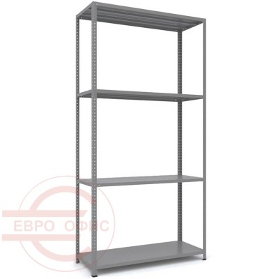 200x100x40 Металлический стеллаж MS HARD, 4 (Cерый полуматовый (RAL 7038))