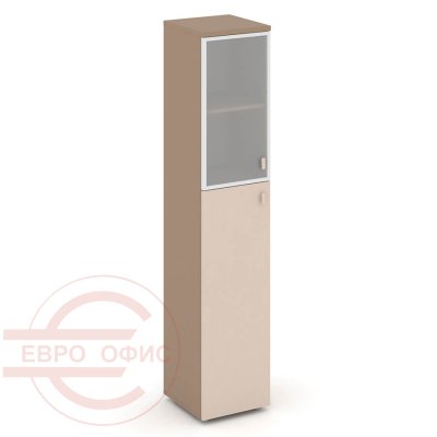 ES.SU-1.7R (L) Шкаф высокий узкий левый RIVA Estetica (Латте/Капучино/Сатин матовый)