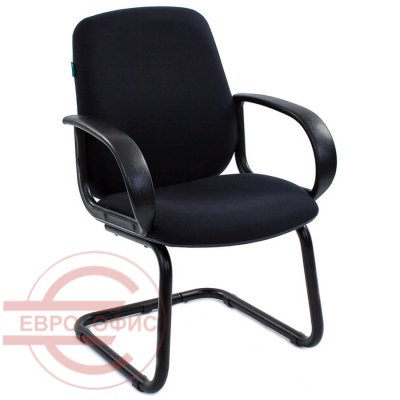 CH-808-LOW-V Кресло для посетителя  Бюрократ, обивка ткань (Чёрное (Black 80-11))