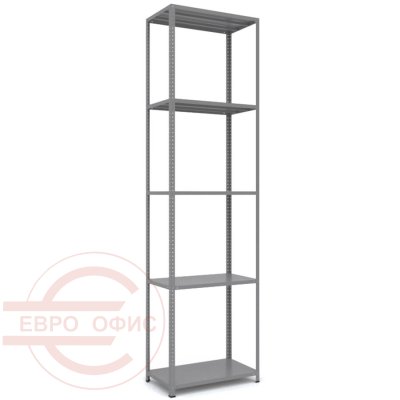 MS-255x70x40 Металлический стеллаж ПРОМЕТ, 5 (Cерый полуматовый (RAL 7038))