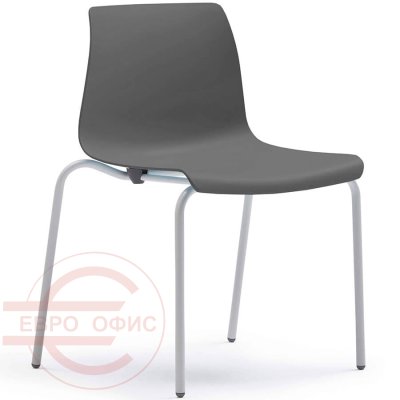 UCHNA0007EZ (WW) Стул для посетителя SODA Fursys, обивка пластик (Тёмно-серое (MM))