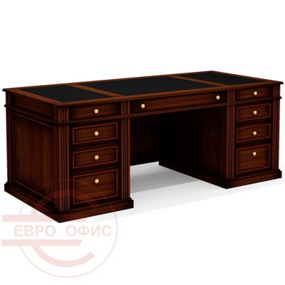 Dan-200.1 Стол двухтумбовый Мебель Стиль Dante (орех бреннерский/орех темный)