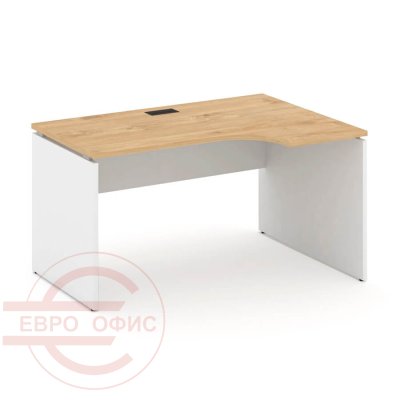 SN-D.SPA-022(R) Стол рабочий эргономичный RIVA Style Project (Белый/Тиквуд Светлый/Черный)