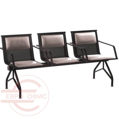 ФЕРРУМ+ СМ 86/5-03 Многоместная секция  COMFORUM, обивка экокожа (Серый)