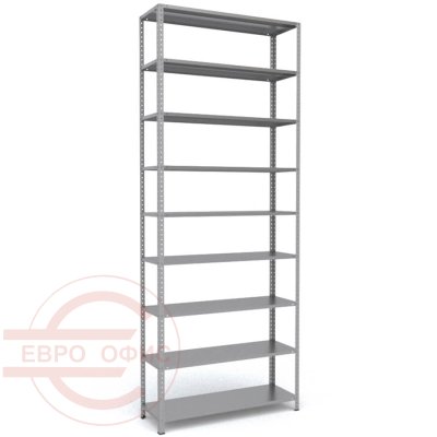 MS-310x120x40 Металлический стеллаж ПРОМЕТ, 9 (Серый полуматовый (RAL 7038))