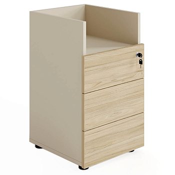 R-32 Тумба приставная Мебель Стиль  (Дуб верцаска MS, бежевый MS)