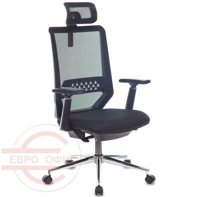 MC-612N-H Кресло для руководителя  Бюрократ, обивка сетка / ткань (Черный (TW-01 38-418))