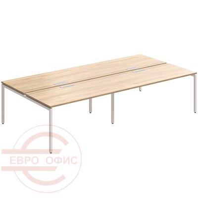 RP-2.1(x4)+F-58 Стол на металлокаркасе Мебель Стиль Rio Project (Швейцарский вяз MS)