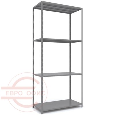 MS_220x100x50 Металлический стеллаж ПРОМЕТ, 4 (Cерый полуматовый (RAL 7038))