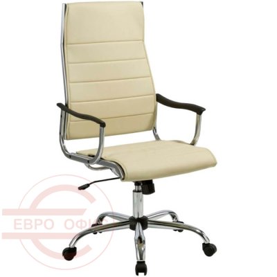 CH-994 Кресло для руководителя  Бюрократ, обивка экокожа (Слоновая кость)
