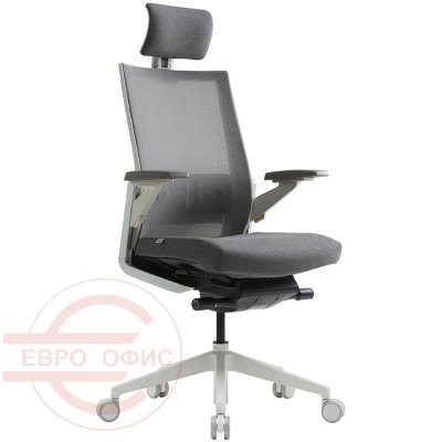 CH4700WAHZ Кресло для руководителя ZIEL Fursys, обивка сетка / ткань (Серое (371N))