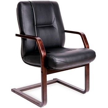 BONN C LX (Бонн С) Кресло для переговорной  Мирэй Групп, обивка экокожа (Черный (орех тай))