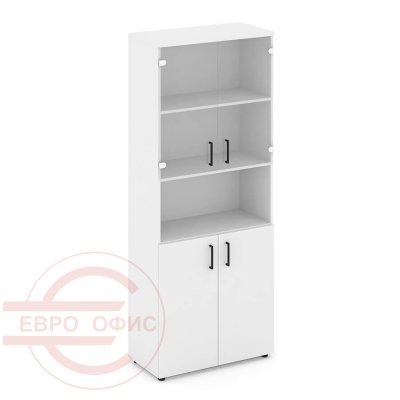 SN.STS-105 Шкаф высокий широкий RIVA Style Project (Белый/Прозрачный)