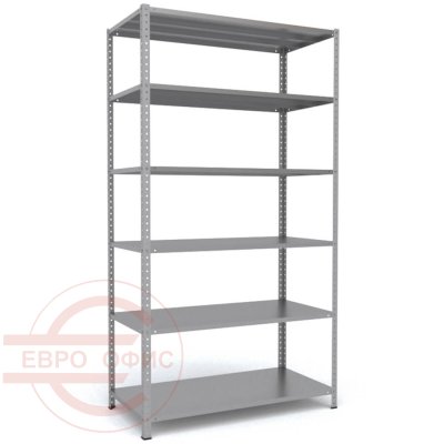 MS-220x120x60 Металлический стеллаж ПРОМЕТ, 6 (Серый полуматовый (RAL 7038))