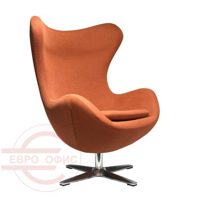 A014 Кресло лаунж  Евро Офис, обивка ткань (Коричневый)