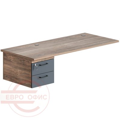 LM-11 L Столешница с подвесной тумбой Мебель Стиль LINE (Делиос / антрацит)