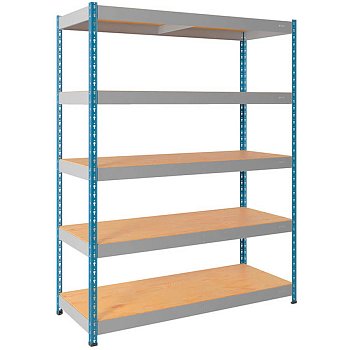 200X152X61/5 Стеллаж (Цвет стоек синий (RAL 5002) гладкая, Цвет балок серый (RAL 7038) гладкая)