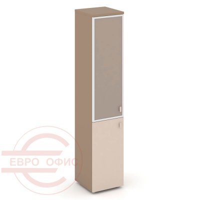 ES.SU-1.2R (L) U Шкаф высокий узкий левый RIVA Estetica (Латте/Купучино/Лакобель umbra)