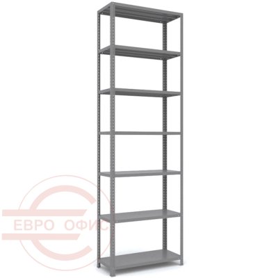 MS_220x70x30 Металлический стеллаж ПРОМЕТ, 7 (Cерый полуматовый (RAL 7038))