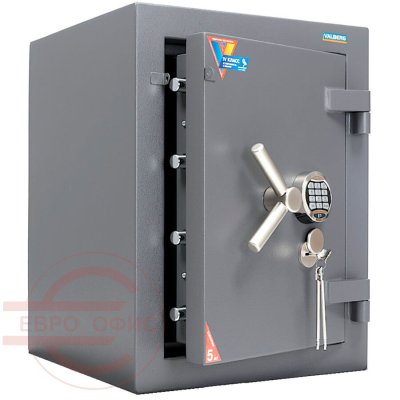 РУБЕЖ 67 EL Взломостойкий сейф VALBERG, электронный кодовый + ключевой (Графит структурированный)