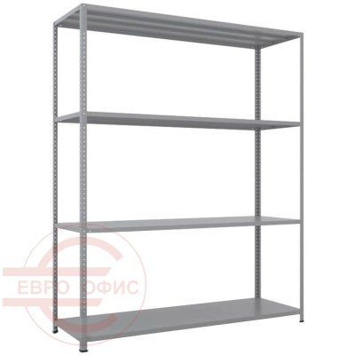 MS-185x150x50 NEW Металлический стеллаж ПРОМЕТ, 4 (Серый полуматовый (RAL 7038))