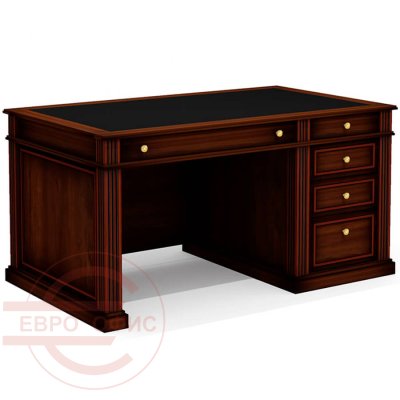 Dan-160 R Стол однотумбовый Мебель Стиль Dante (орех бреннерский/орех темный)