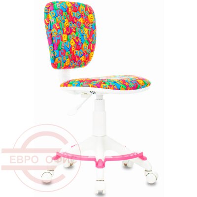 CH-W204/F Кресло детское  Бюрократ, обивка ткань (Мультиколор алфавит)
