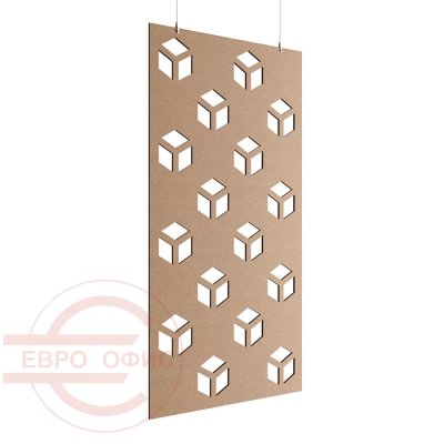 ACO-C-26 Акустическая перегородка 1200*2400 Евро Офис (Бежевый (AC-02))