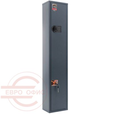 ЧИРОК 1318 EL Оружейный сейф AIKO, электронный кодовый + ключевой (Графит структурированный (RAL 7024))
