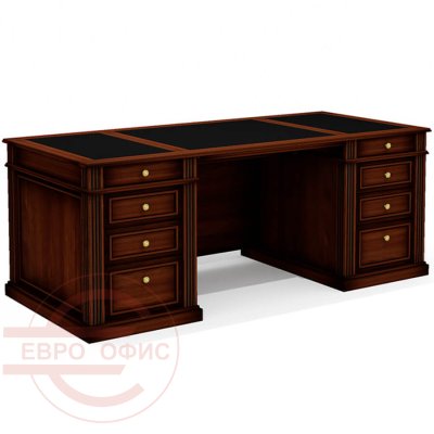 Dan-201.1 Стол руководителя Мебель Стиль Dante (орех бреннерский/орех темный)