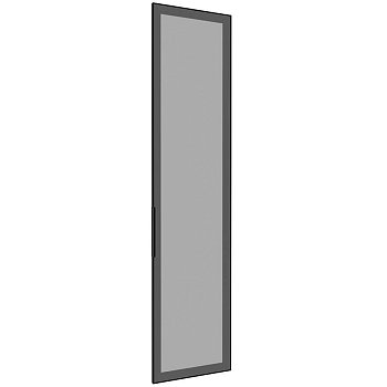 Ts-09.1 Дверь стеклянная высокая Мебель Стиль Time.S (Серебристая рама / стекло белое матовое)